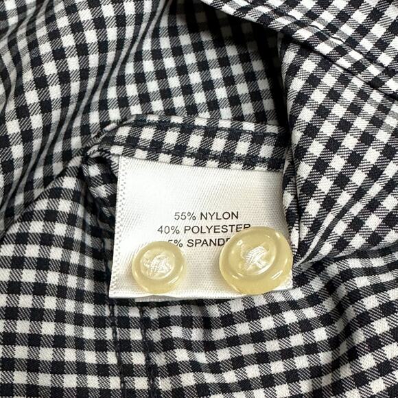 Peter Millar SEC Vanderbilt Commodores Logo Striped L/S Shirt Mens L Black Plaid - Picture 6 of 8